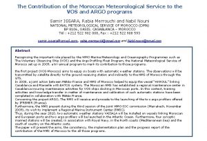 Morocco meteorological service