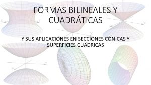 Formas bilineales y cuadráticas