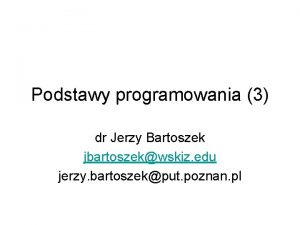 Jerzy bartoszek Jerzy bartoszek