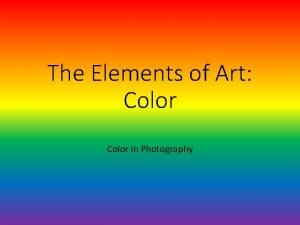 Value element of art photography Value element of art photography