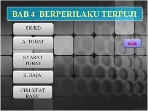 BAB 4 BERPERILAKU TERPUJI SKKD A TOBAT SYARAT