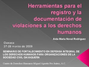 Herramientas para el registro y la documentacin de