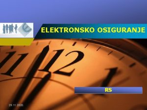 Company LOGO ELEKTRONSKO OSIGURANJE RS 29 11 2020