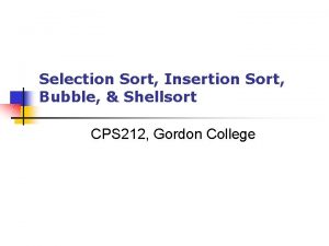 Insertion sort vs selection sort