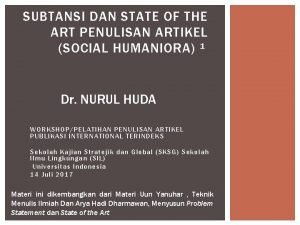 Contoh state of the art jurnal