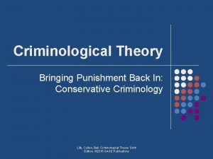 Conservative criminology