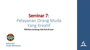 Youth seminar topics