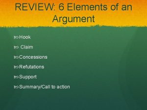 6 elements of an argument