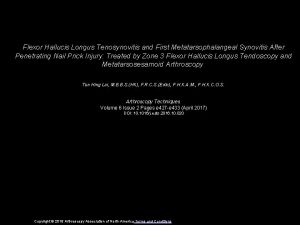 Flexor Hallucis Longus Tenosynovitis and First Metatarsophalangeal Synovitis