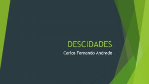 DESCIDADES Carlos Fernando Andrade STADTLUFT MACHT FRIE O