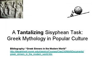 Sisyphean task greek mythology