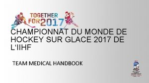 CHAMPIONNAT DU MONDE DE HOCKEY SUR GLACE 2017