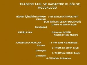 Trabzon tapu kadastro