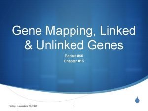 Linked vs unlinked genes