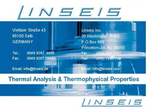 Linseis inc