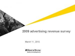 2009 advertising revenue survey March 11 2010 2009