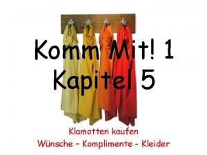 Komm Mit 1 Kapitel 5 Klamotten kaufen Wnsche