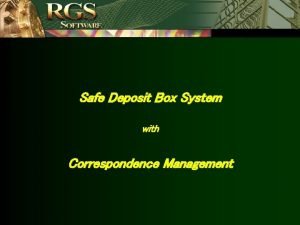 Safe deposit cabinet management system