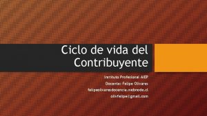 Ciclo de vida del contribuyente aiep