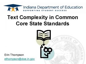 Text Complexity in Common Core State Standards Subtitle