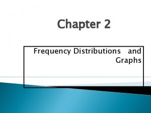 Chapter 2 Frequency Distributions and Graphs Outline Introduction