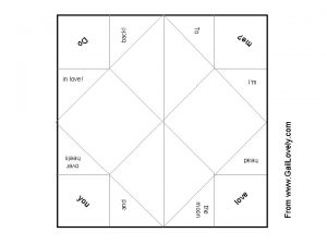 Cootie catcher template