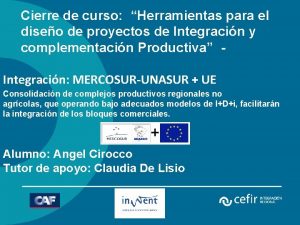 Cierre de curso Herramientas para el diseo de