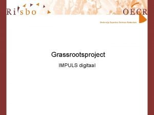 Grassrootsproject IMPULS digitaal Tender IMPULS digitaal SURF Handicap