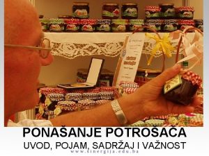 PONAANJE POTROAA UVOD POJAM SADRAJ I VANOST Marketing