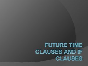 Future time clauses estructura