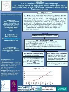 PETNECK A multicentre randomised phase III trial comparing