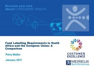 Product labelling requirements south africa