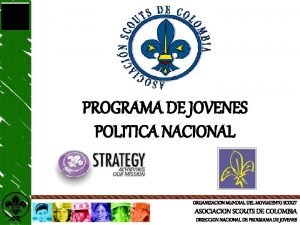 PROGRAMA DE JOVENES POLITICA NACIONAL ORGANIZACION MUNDIAL DEL