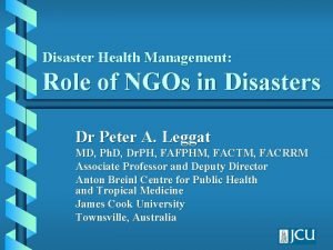 Ngo in disaster management