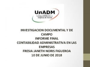 Investigacion documental y de campo