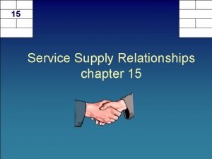 Service supply relationship