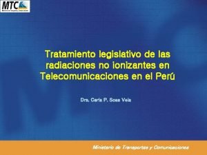 Tratamiento legislativo de las radiaciones no ionizantes en