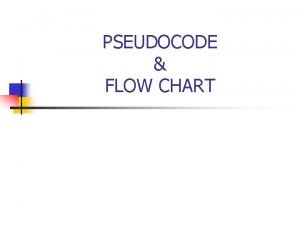 How to write pseudocode from flowchart