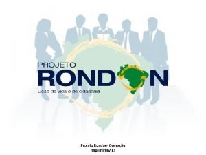Projeto Rondon Operao Itapemirim ES Plano de Negcios