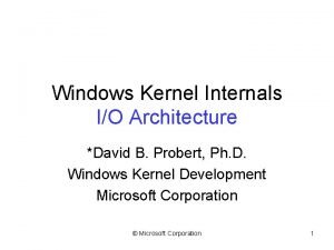 Windows kernel internals