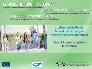 Studienmodule fr die Lehrer Innenbildung im Mehrheitssprachenunterricht Modul