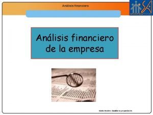 Economa 2 Bachillerato La Anlisis funcinfinanciero productiva Anlisis