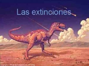 QU ES UNA EXTINCIN Una extincin es la