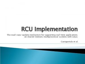 Rcu implementation