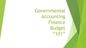 Government accounting 101