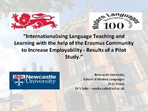 Internationalising Language Teaching and Learning with the help