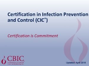 Certification in Infection Prevention and Control CIC Certification