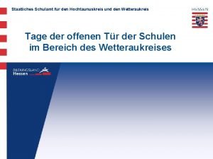 Staatliches schulamt wetteraukreis