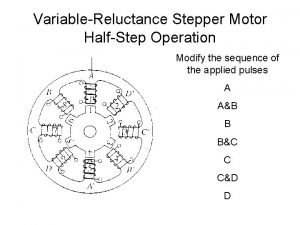 Half step operation of stepper motor