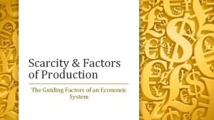 Scarcity Scarcity